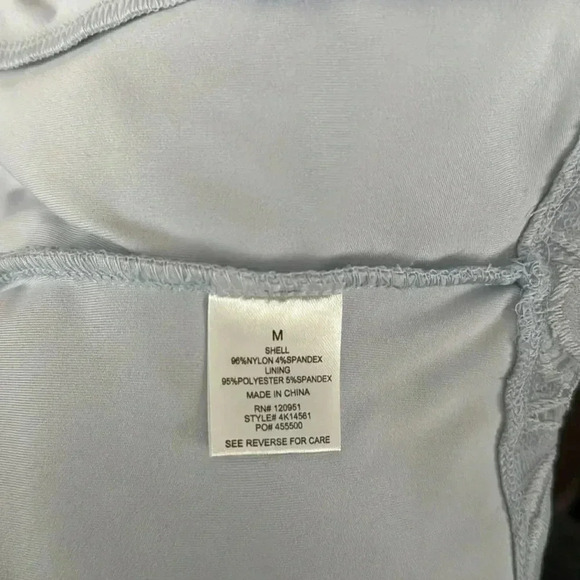 WILD SKYE SZ M NWT CAMISOLE LIGHT BLUE LACE FEMININE SEXY STRETCHY PRETTY - Picture 9 of 9